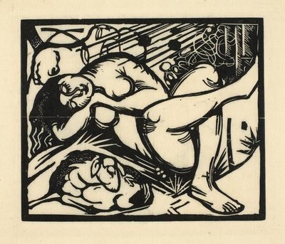 Sleeping Shepherdess by Franz Marc